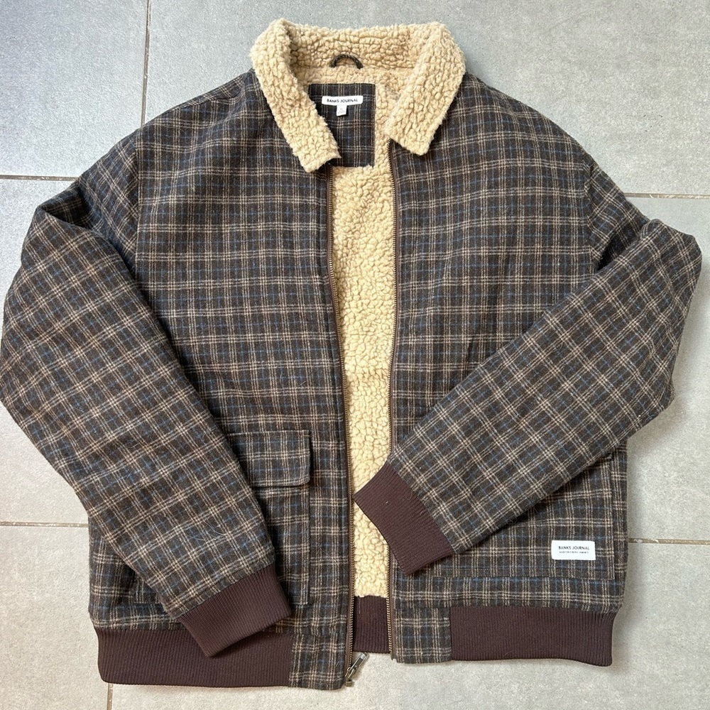 Banks Journal Men’s Plaid Sherpa lined Jacket XL